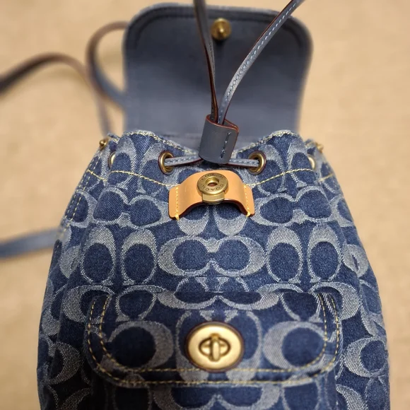 Coach Riya Backpack 21 in Signature Denim - Picture 3 of 15